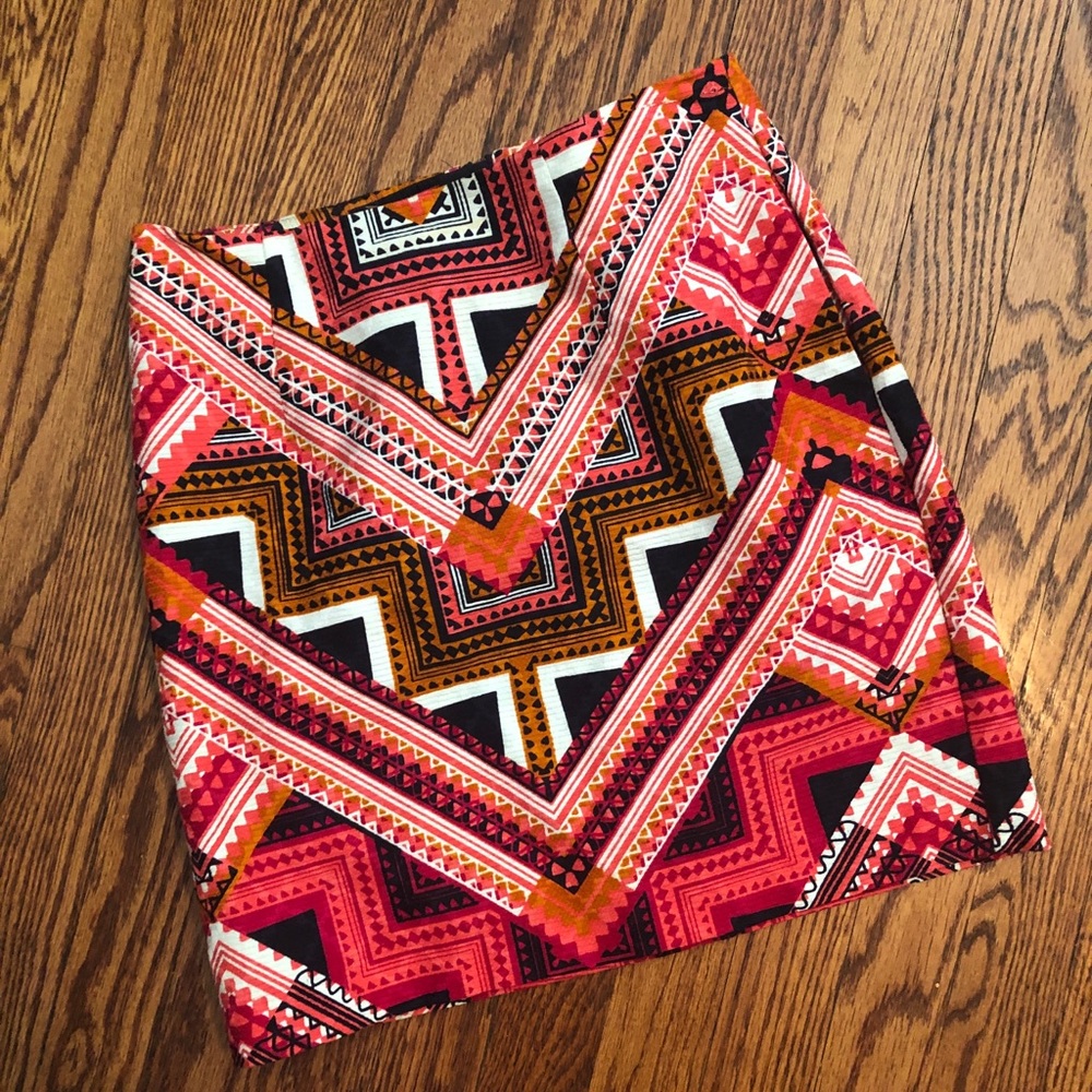 Aztec-print skirt